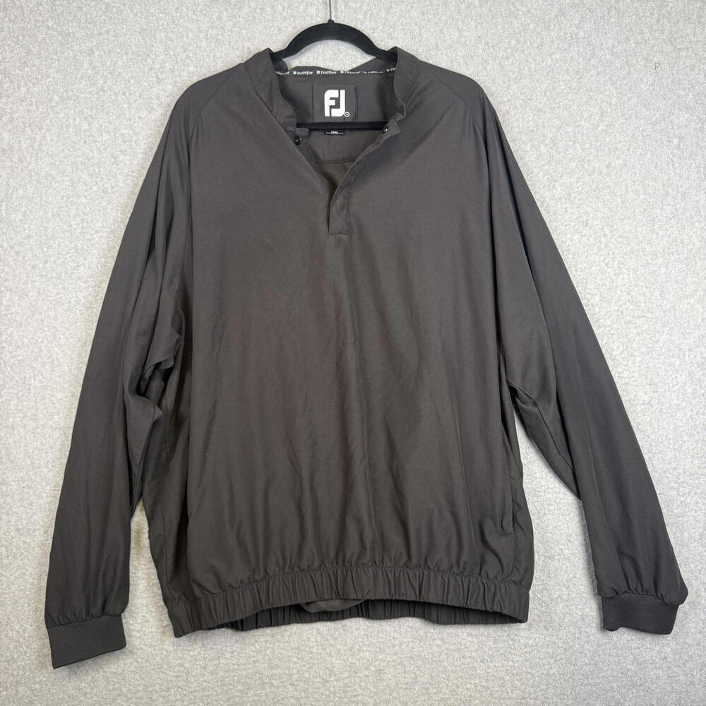 Footjoy Men's Size XL Black Pullover Long Sleeve Athleisure Golf Sweater Jacket